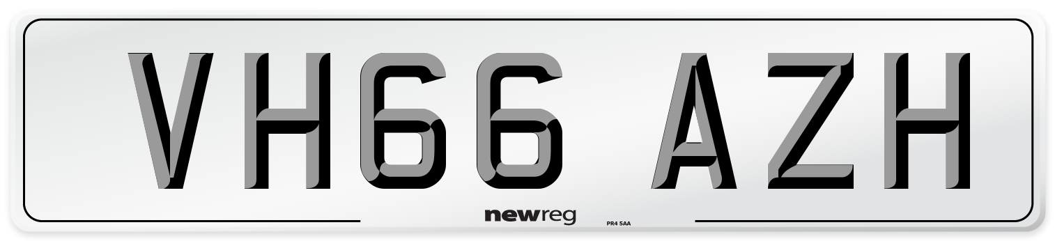 VH66 AZH Number Plate from New Reg